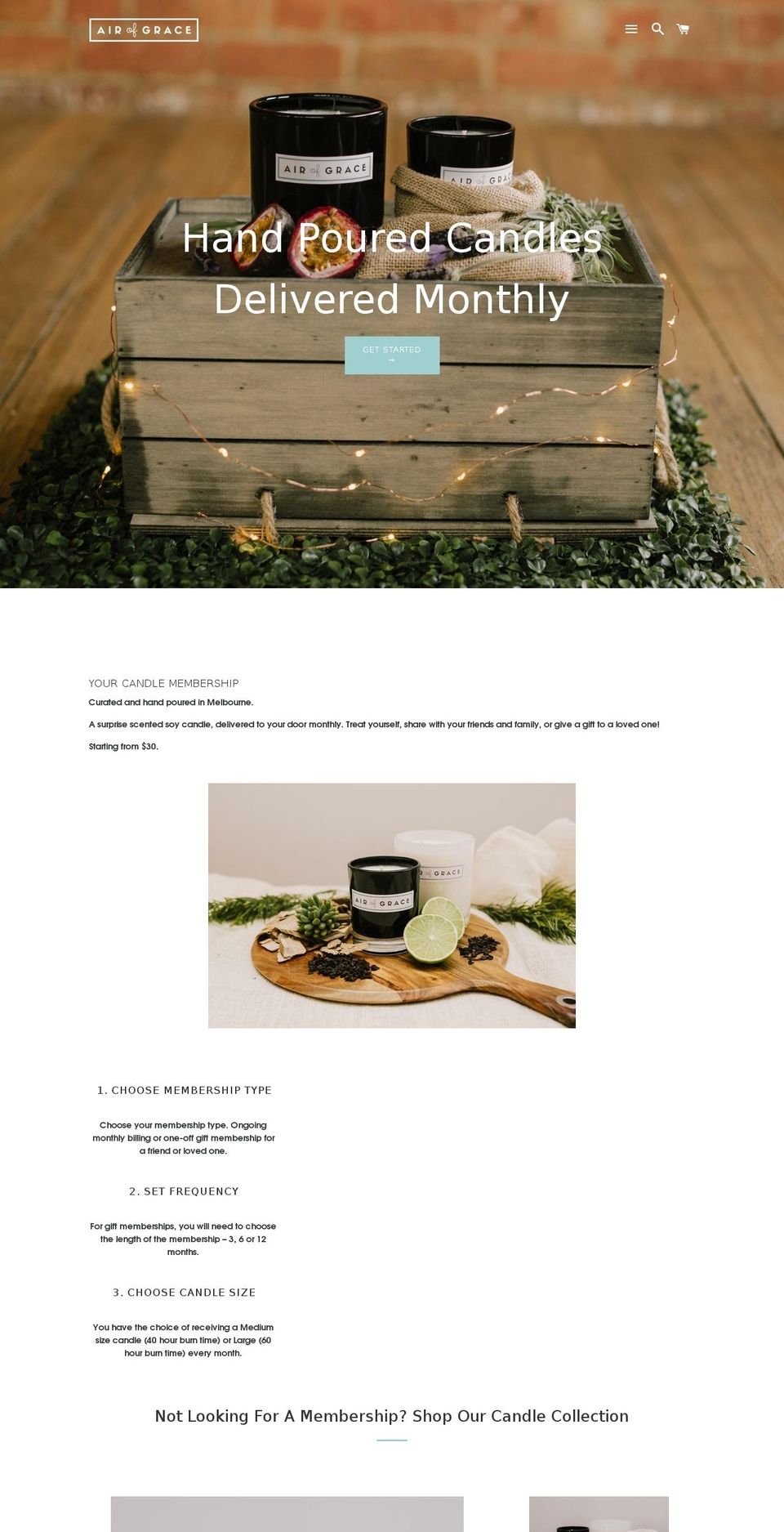 airofgrace.com.au shopify website screenshot