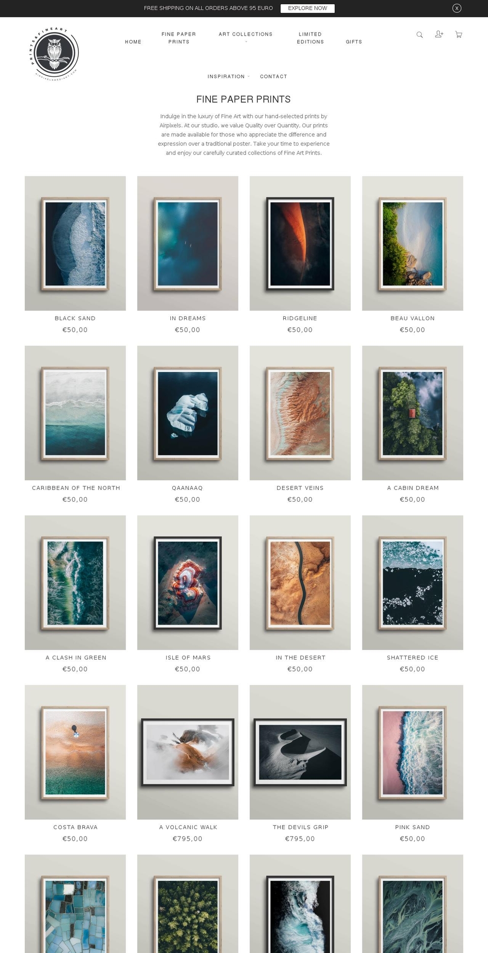 airpixelsmediart.com shopify website screenshot