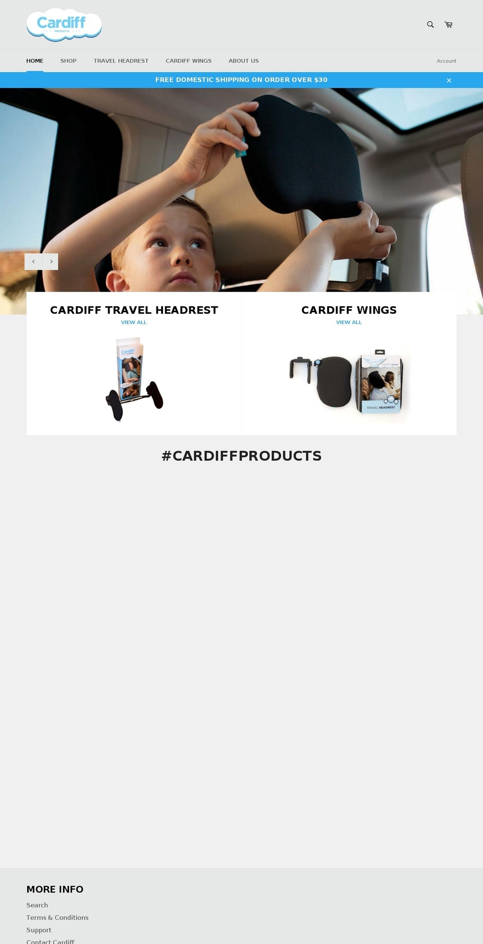 airplaneheadrest.com — Shopify storefront screenshot