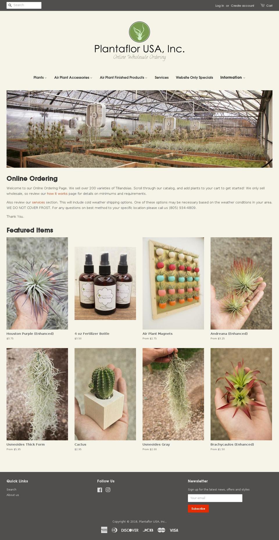 airplantaflor.com shopify website screenshot