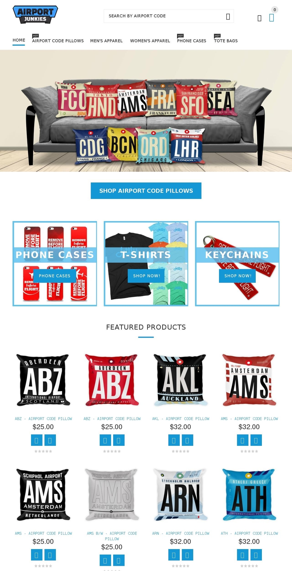 yourstore-v1-4-8 Shopify theme site example airportjunkies.com