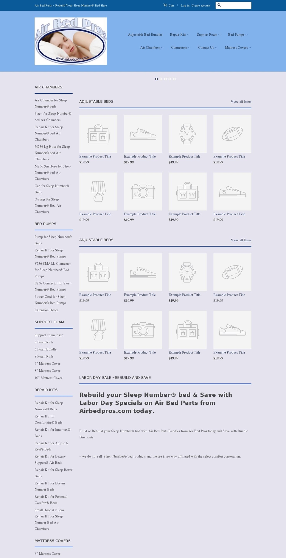 airprobedparts.com — Shopify storefront screenshot