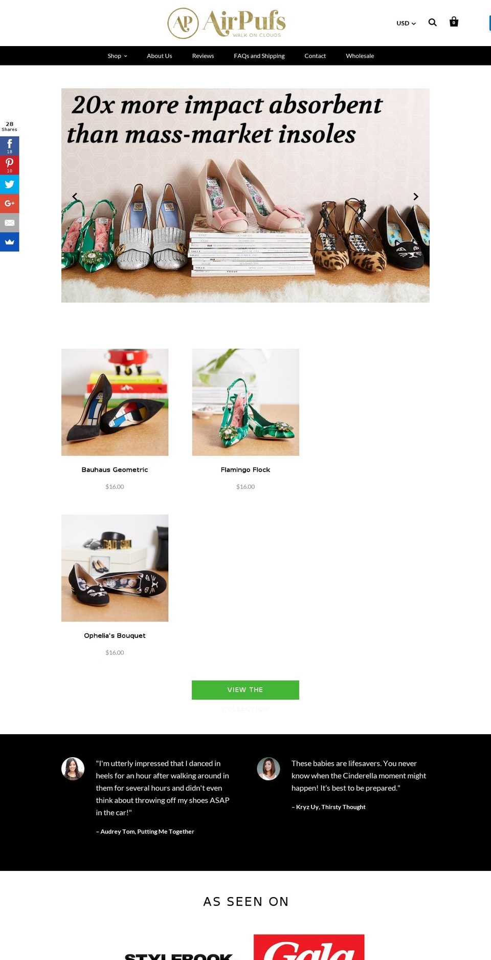 airpufs.com shopify website screenshot