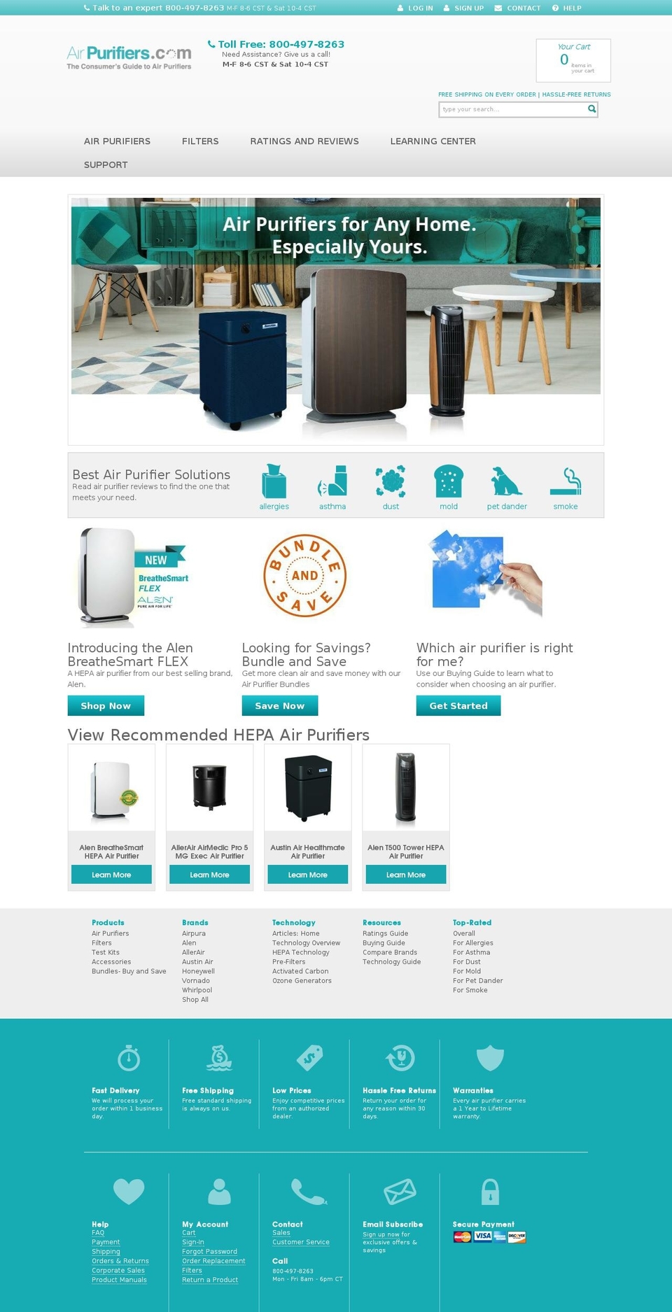 airpurifiers.mobi shopify website screenshot