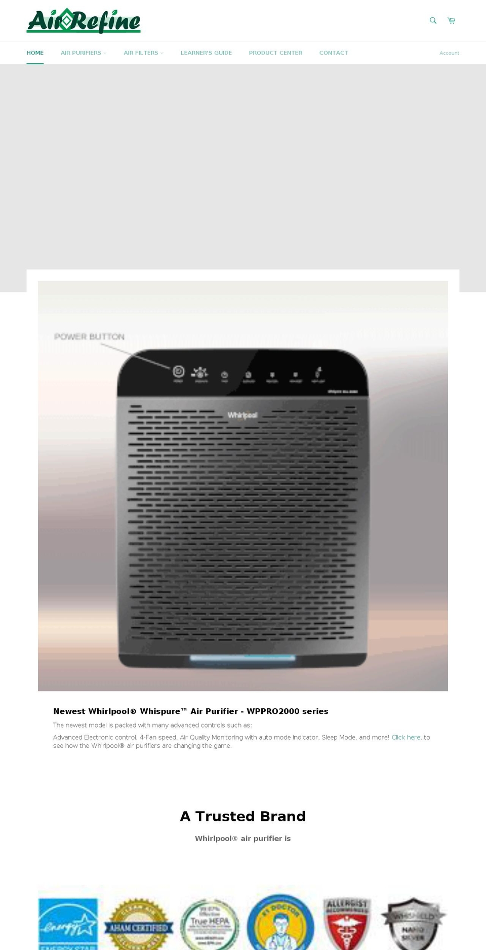 airrefine.com — Shopify storefront screenshot