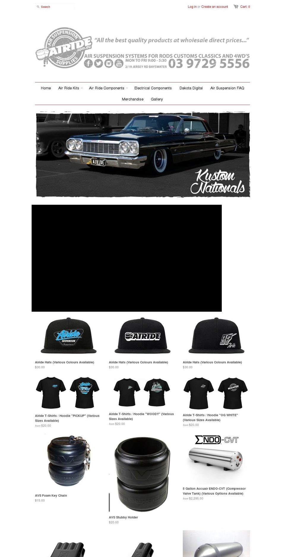 airride.com.au shopify website screenshot