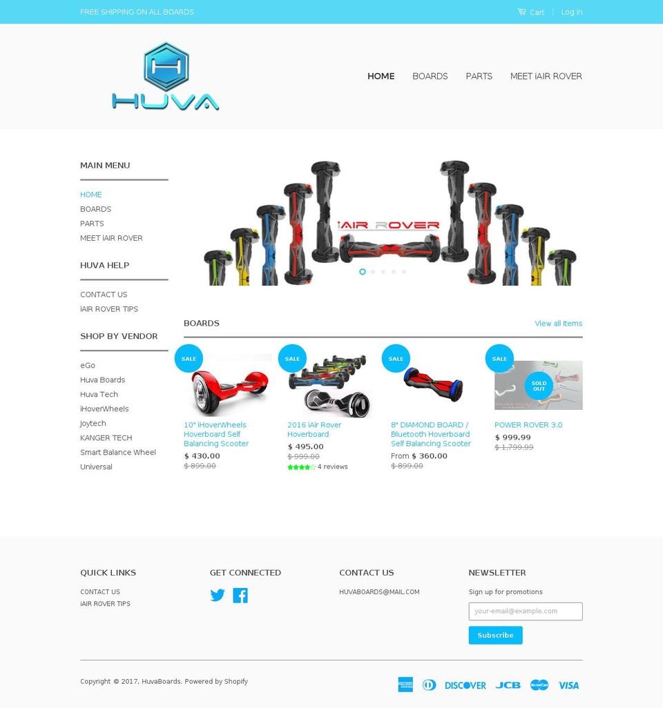 airrovers.com shopify website screenshot