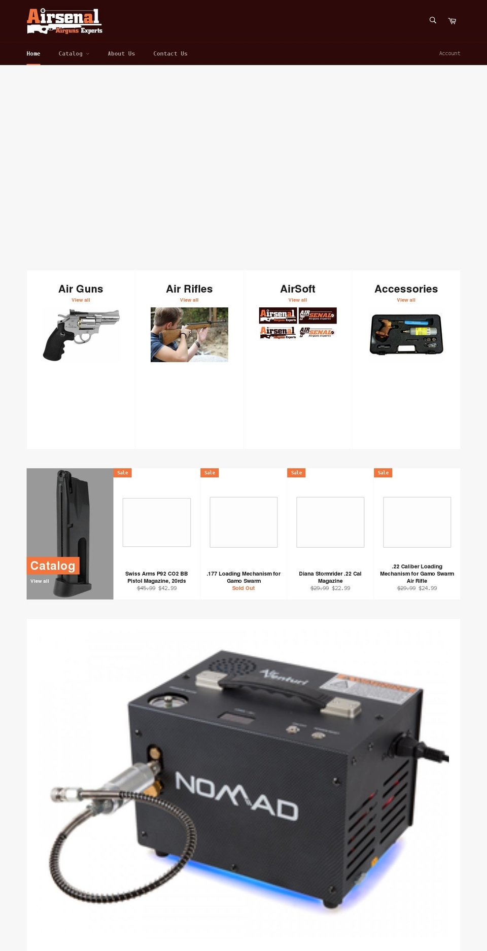 airsenalshop.com shopify website screenshot