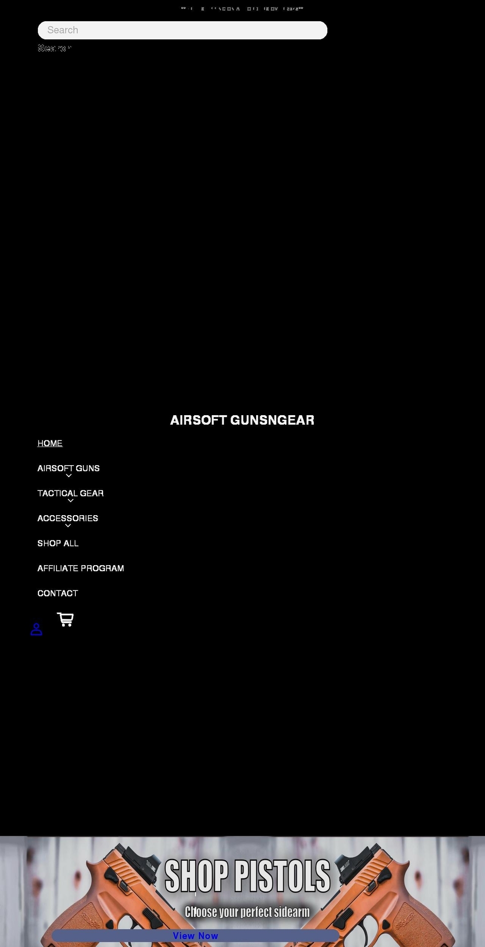 airsoftgunsngear.com shopify website screenshot