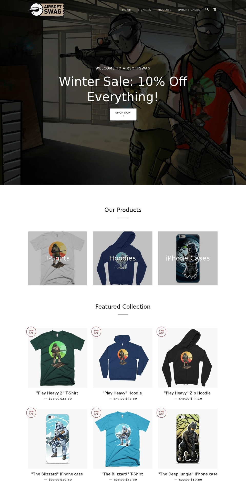airsoftswag.com shopify website screenshot