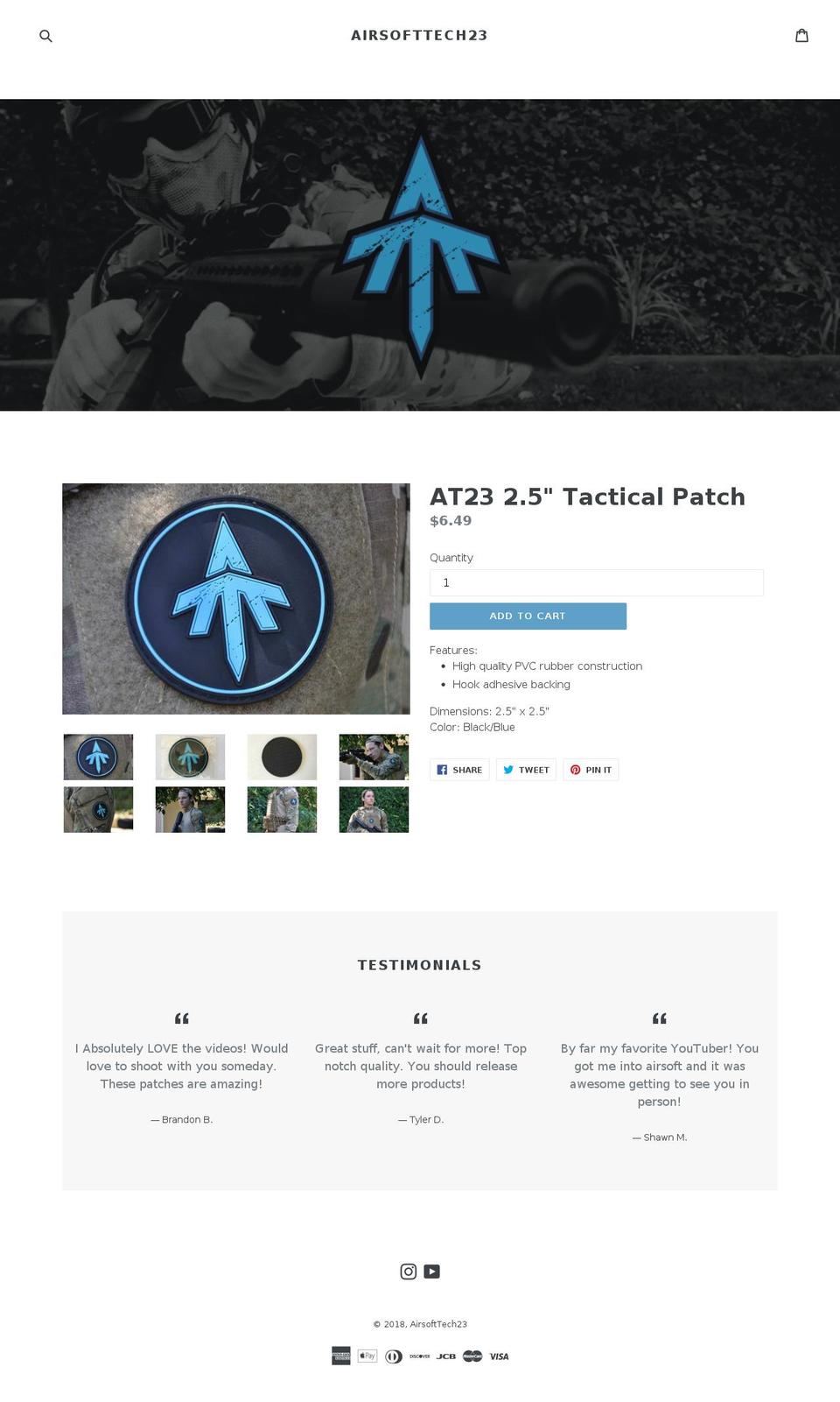 airsofttech23.com — Shopify storefront screenshot