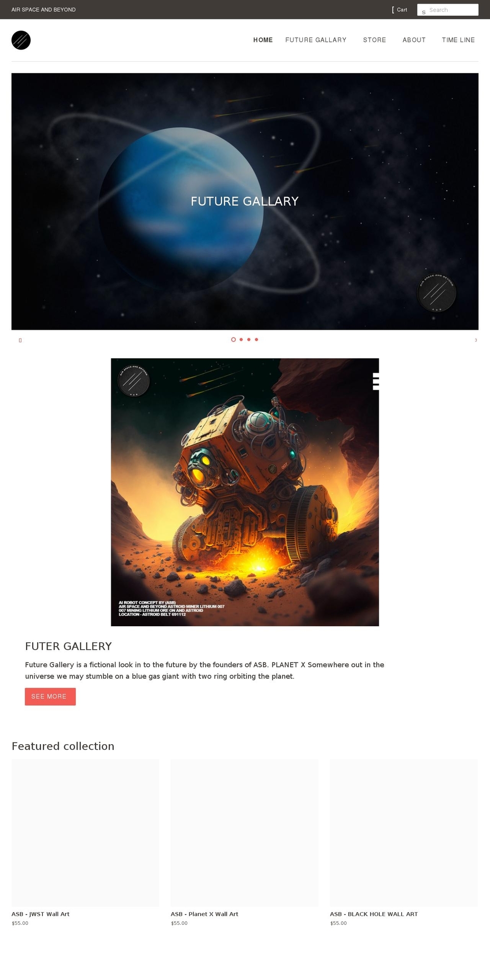 airspaceandbeyond.com shopify website screenshot