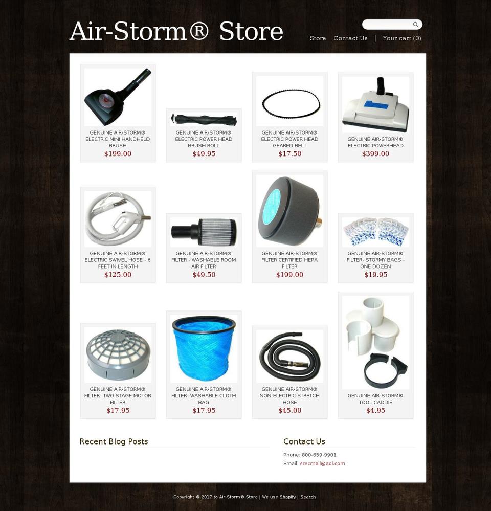 airstorm.net shopify website screenshot