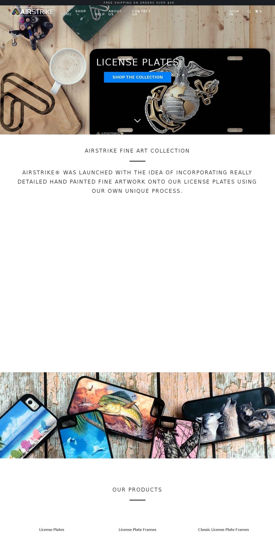 airstrikeinc.com shopify website screenshot