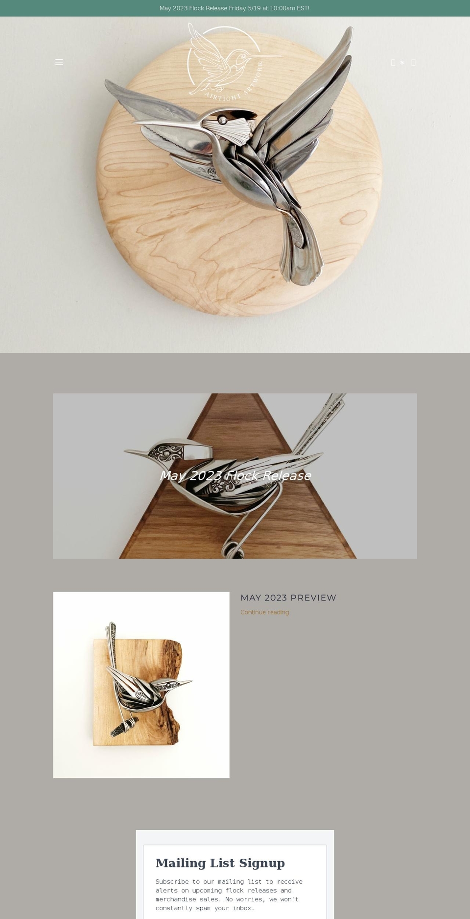 airtightartwork.com shopify website screenshot