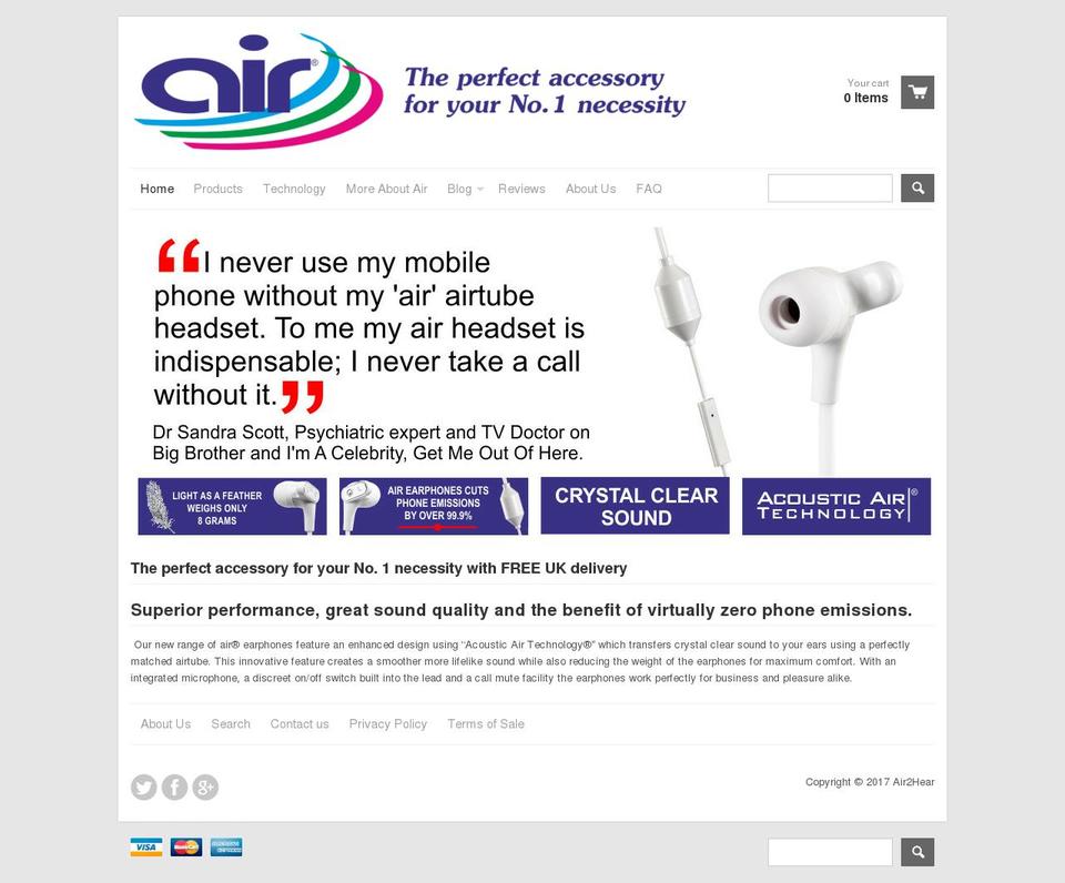 airtohear.com shopify website screenshot