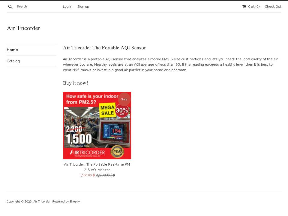 airtricorder.com — Shopify storefront screenshot