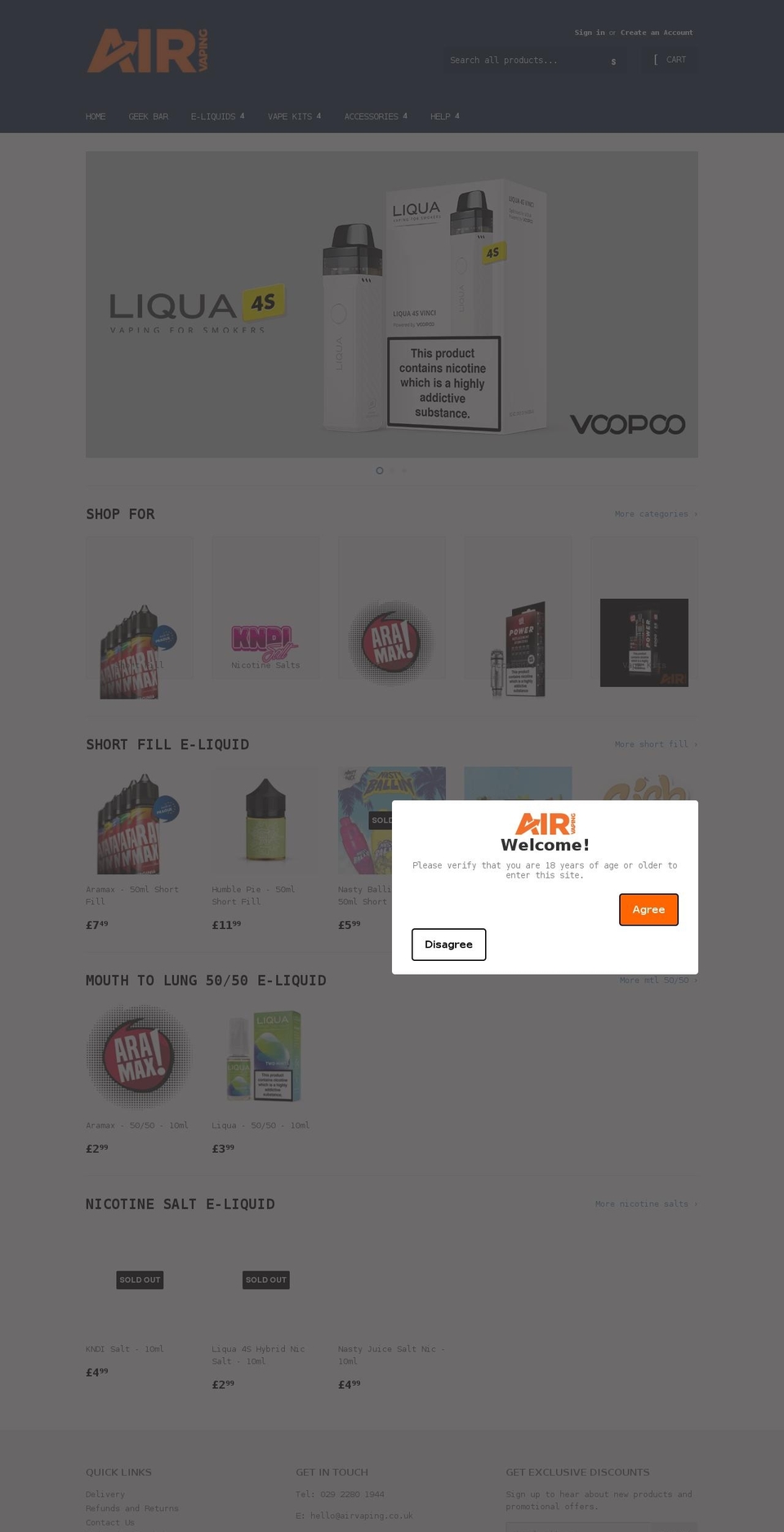airvaping.com — Shopify storefront screenshot