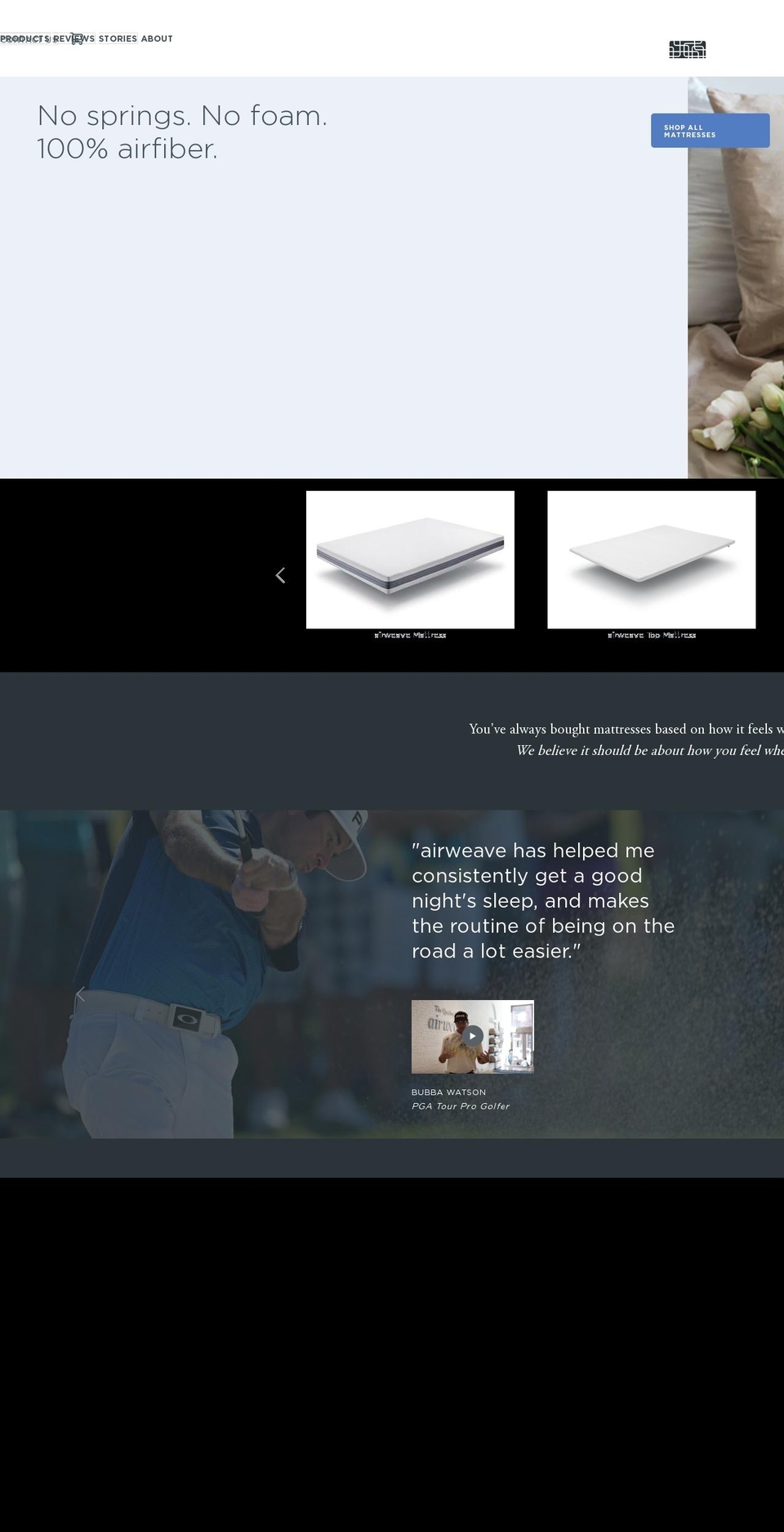 Motion Shopify theme site example airweave.com