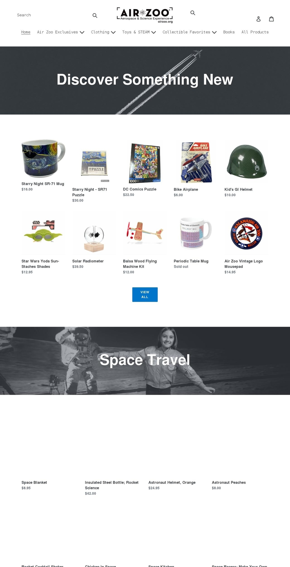 airzoostore.org shopify website screenshot