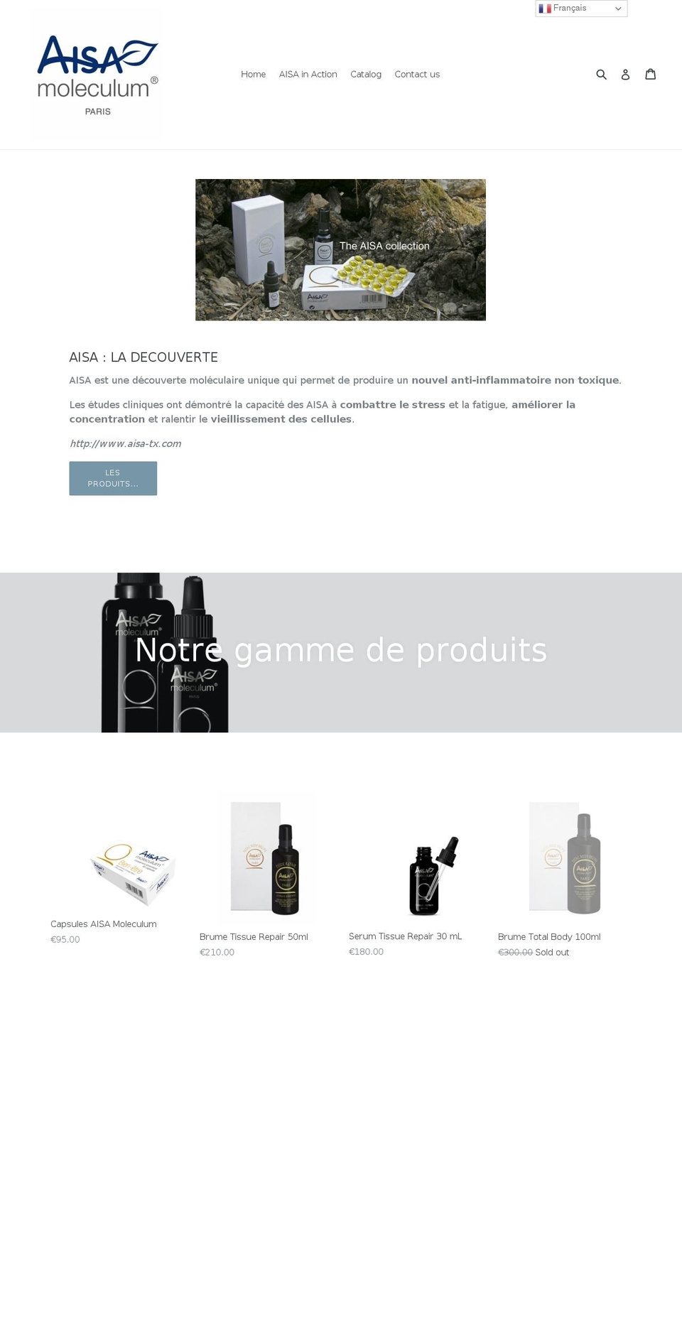 aisa-care.com shopify website screenshot