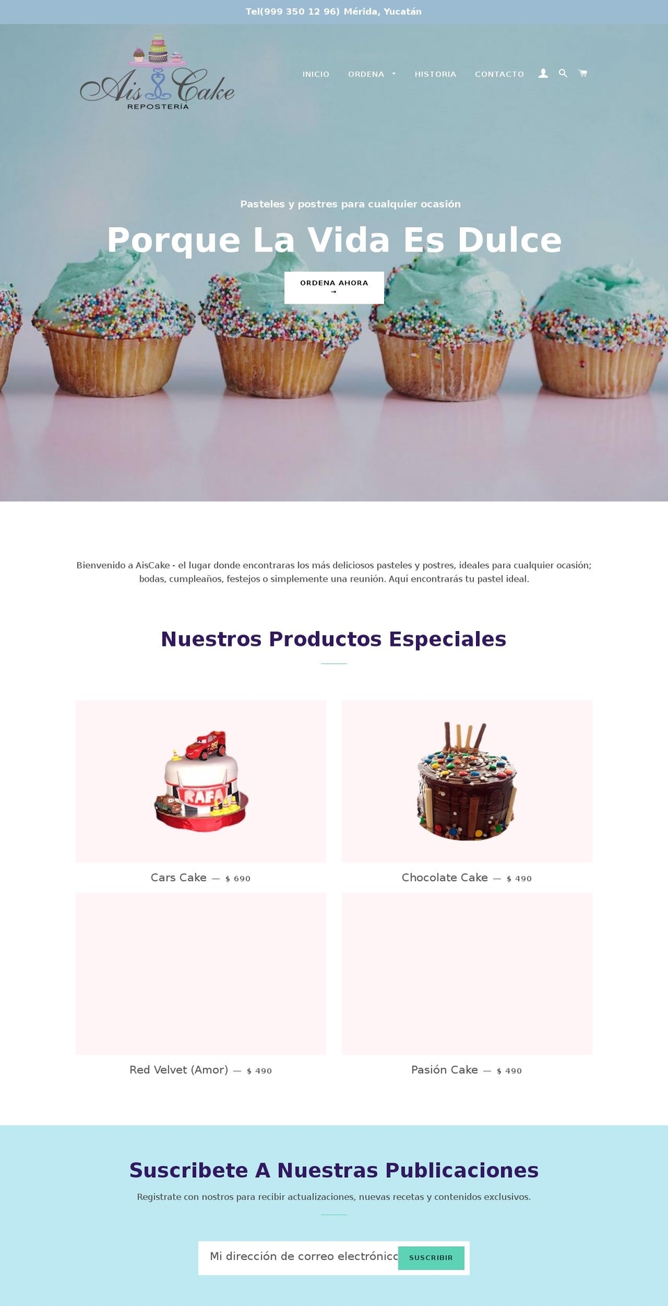 aiscake.com — Shopify storefront screenshot