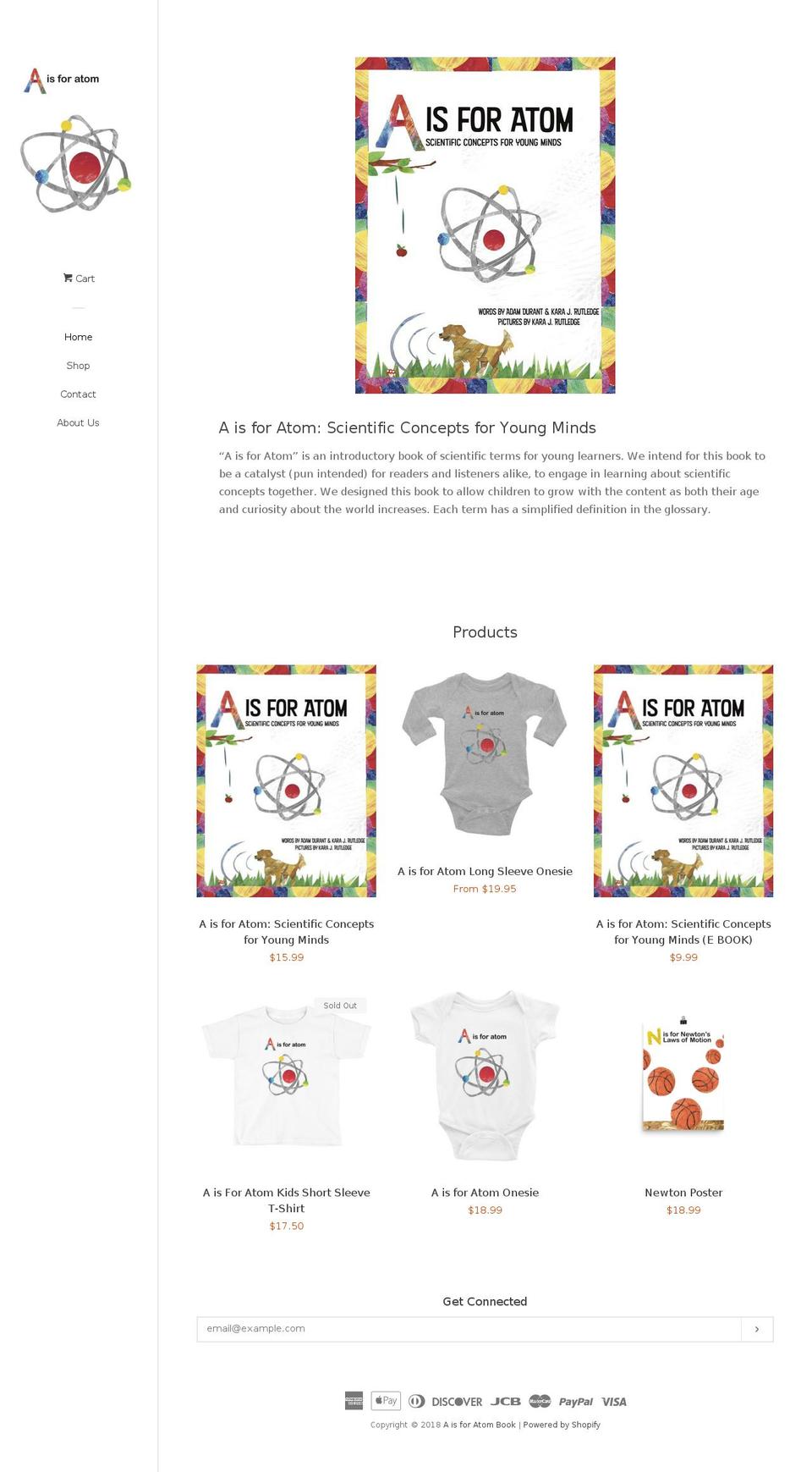 aisforatombook.com shopify website screenshot