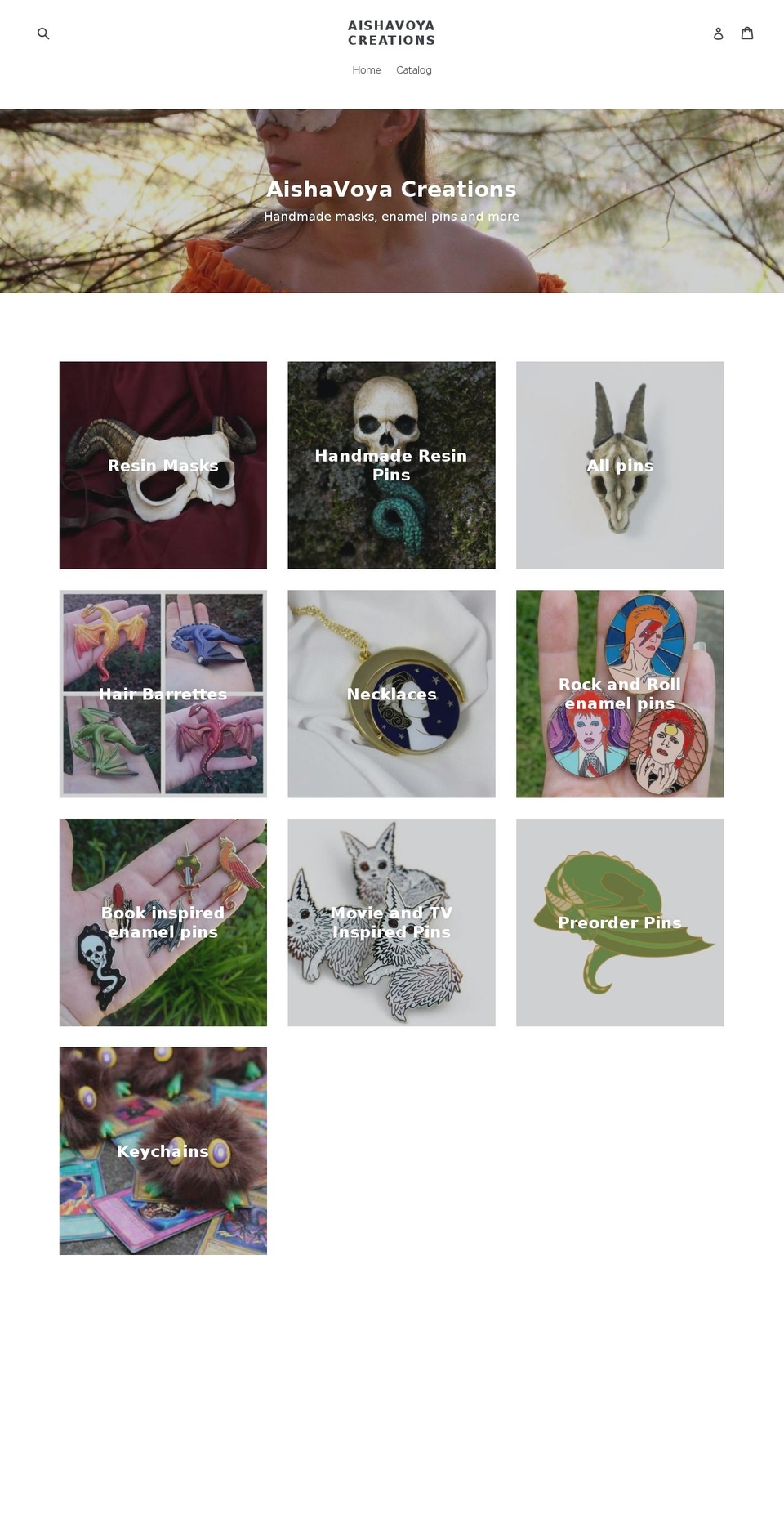 aishavoya.com shopify website screenshot