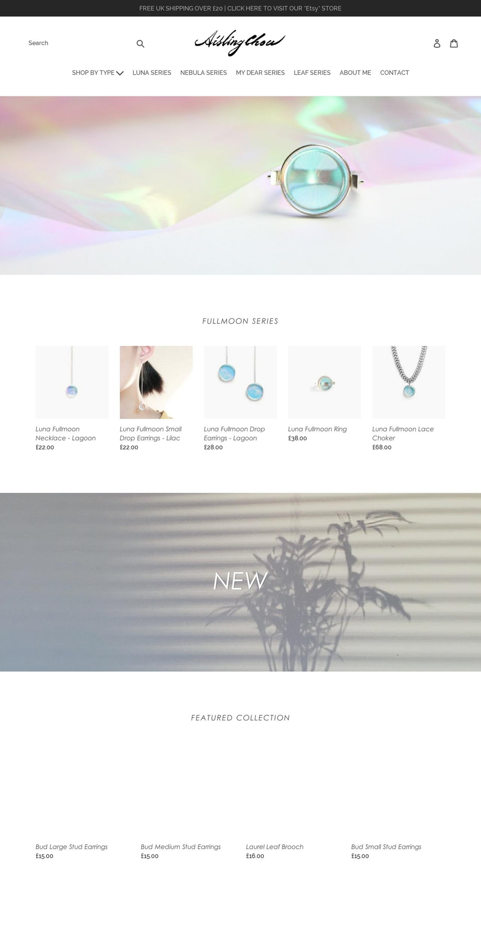 aislingchou.com — Shopify storefront screenshot