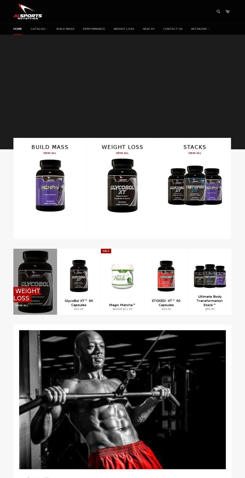 aisportsnutrition.com shopify website screenshot
