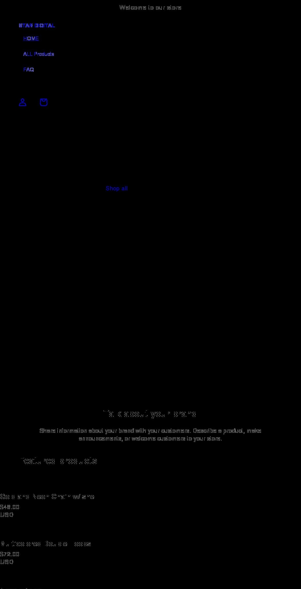 aistardigital.com shopify website screenshot