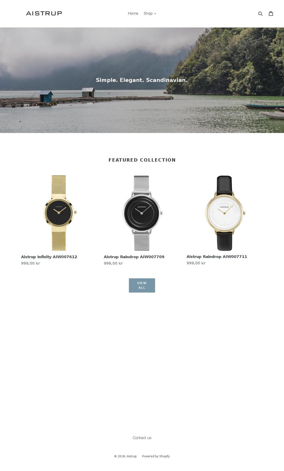 aistrup.com shopify website screenshot