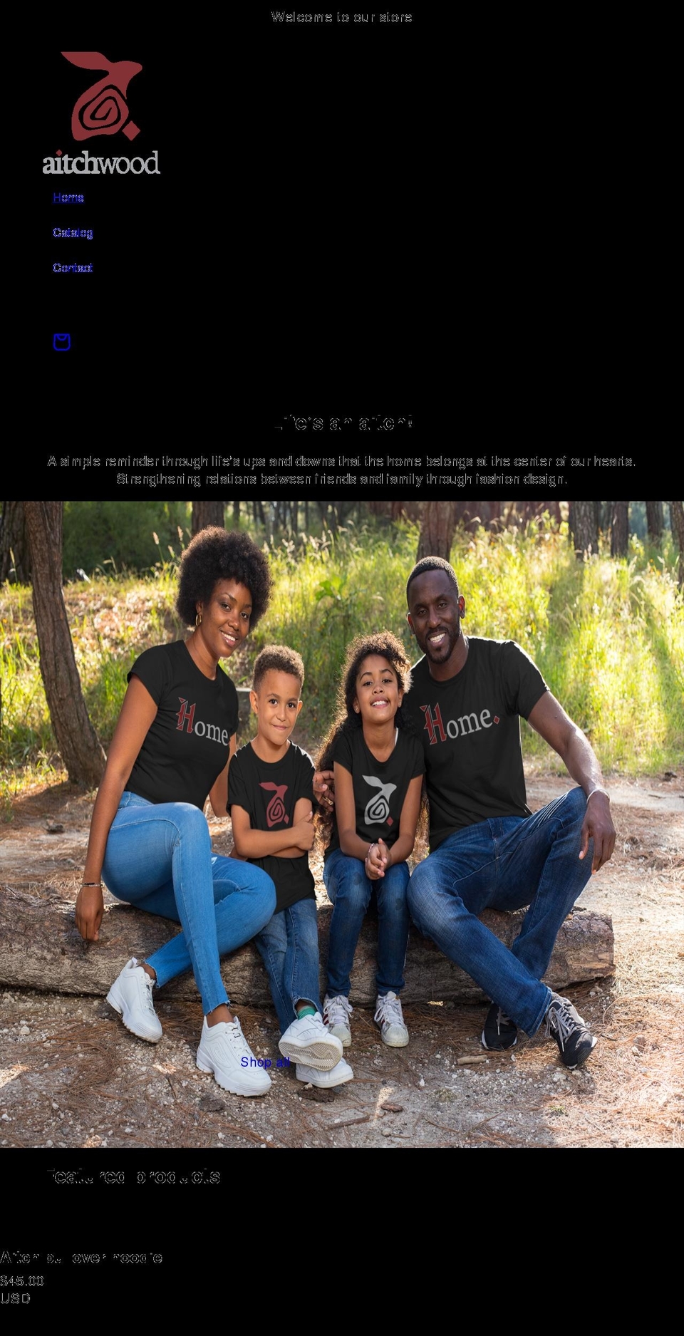 aitchwood.com shopify website screenshot