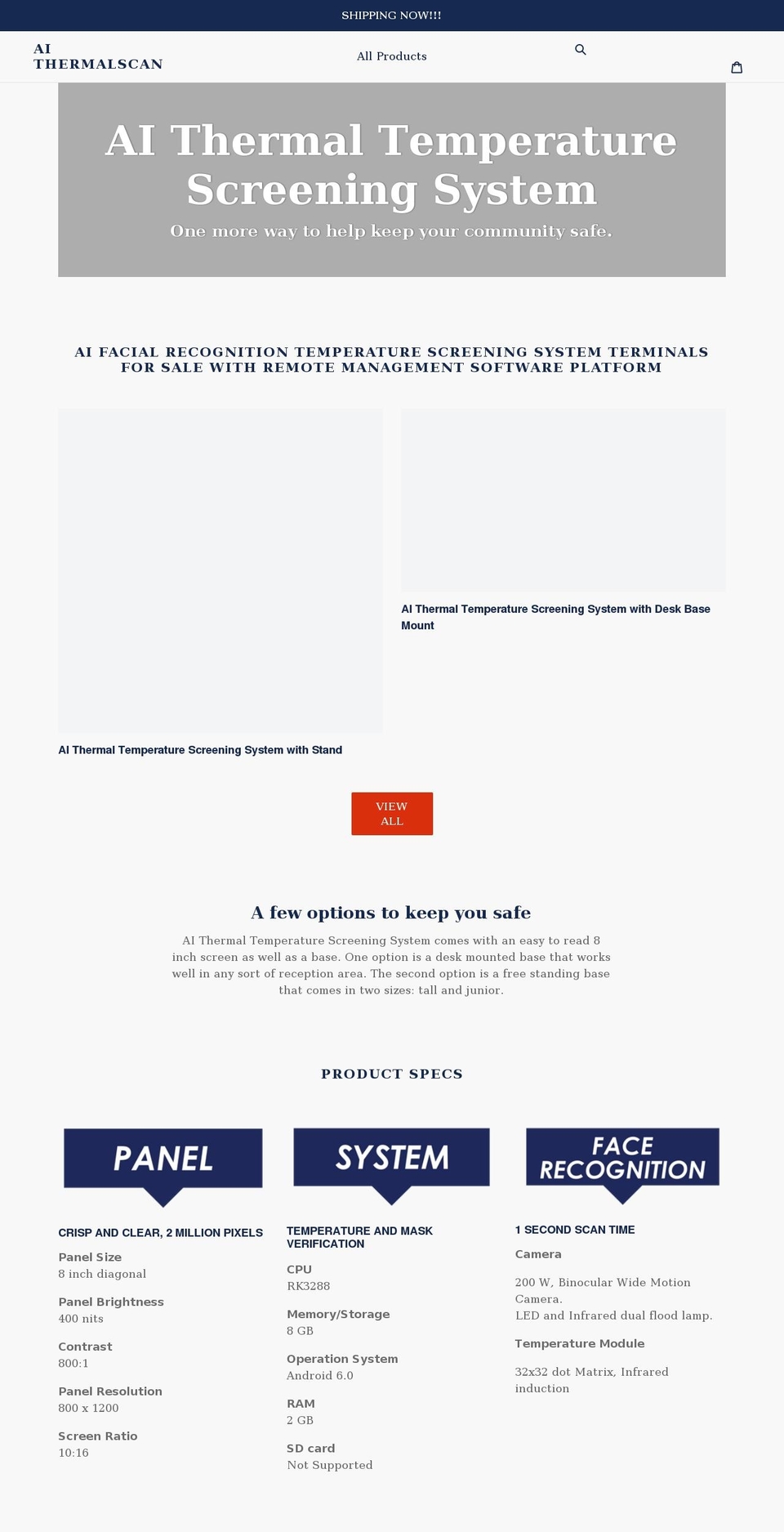 aithermalscan.com shopify website screenshot