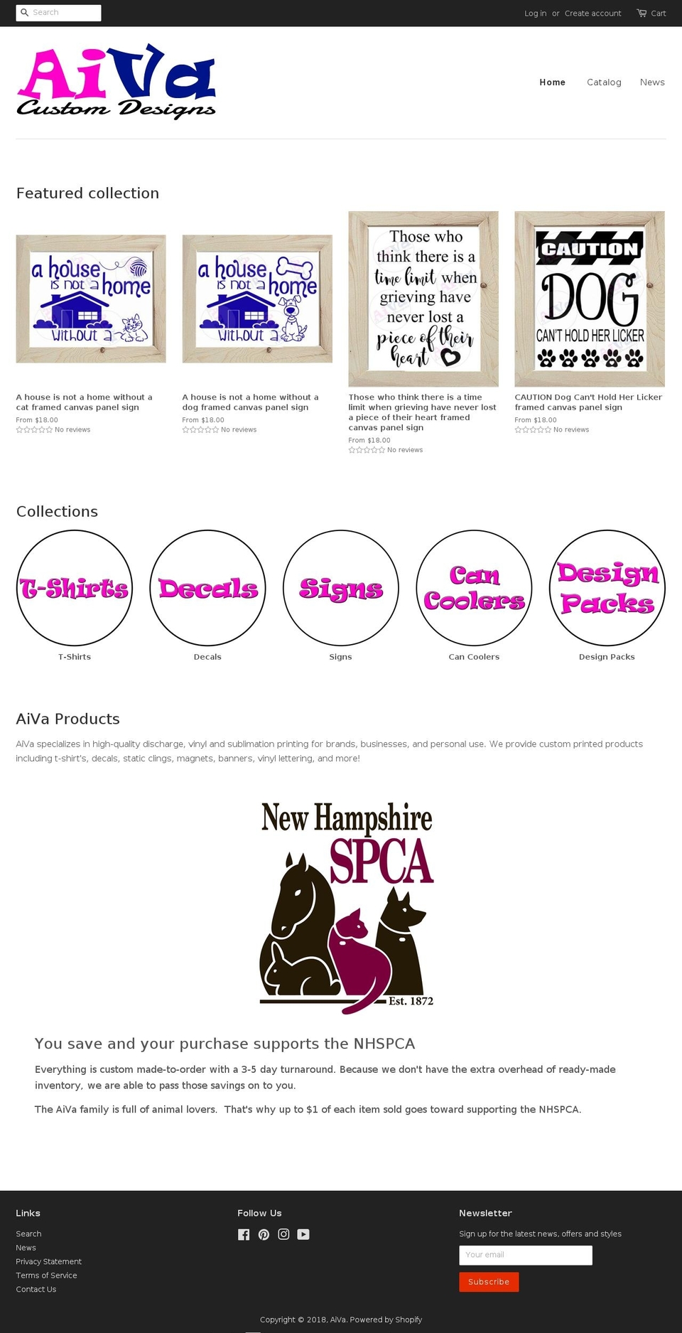 aivanh.com — Shopify storefront screenshot