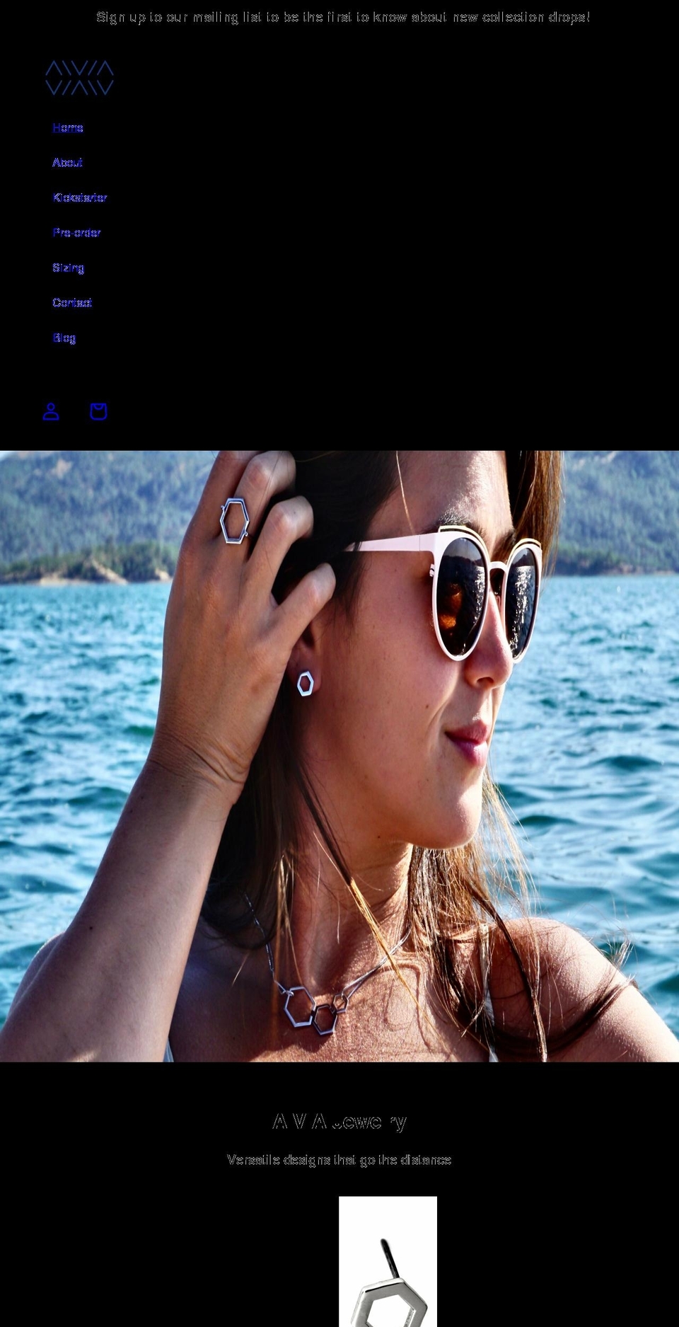 aiviajewelry.com shopify website screenshot