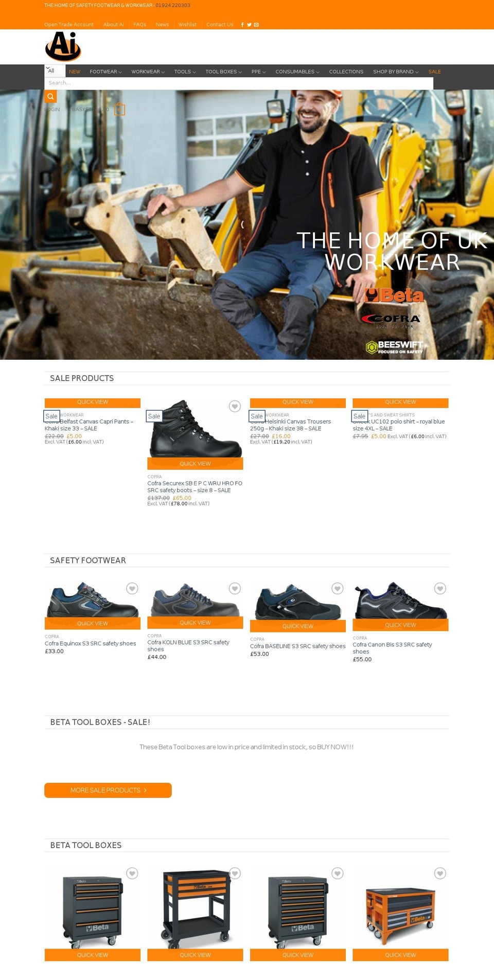 aiworkwear.com — Shopify storefront screenshot