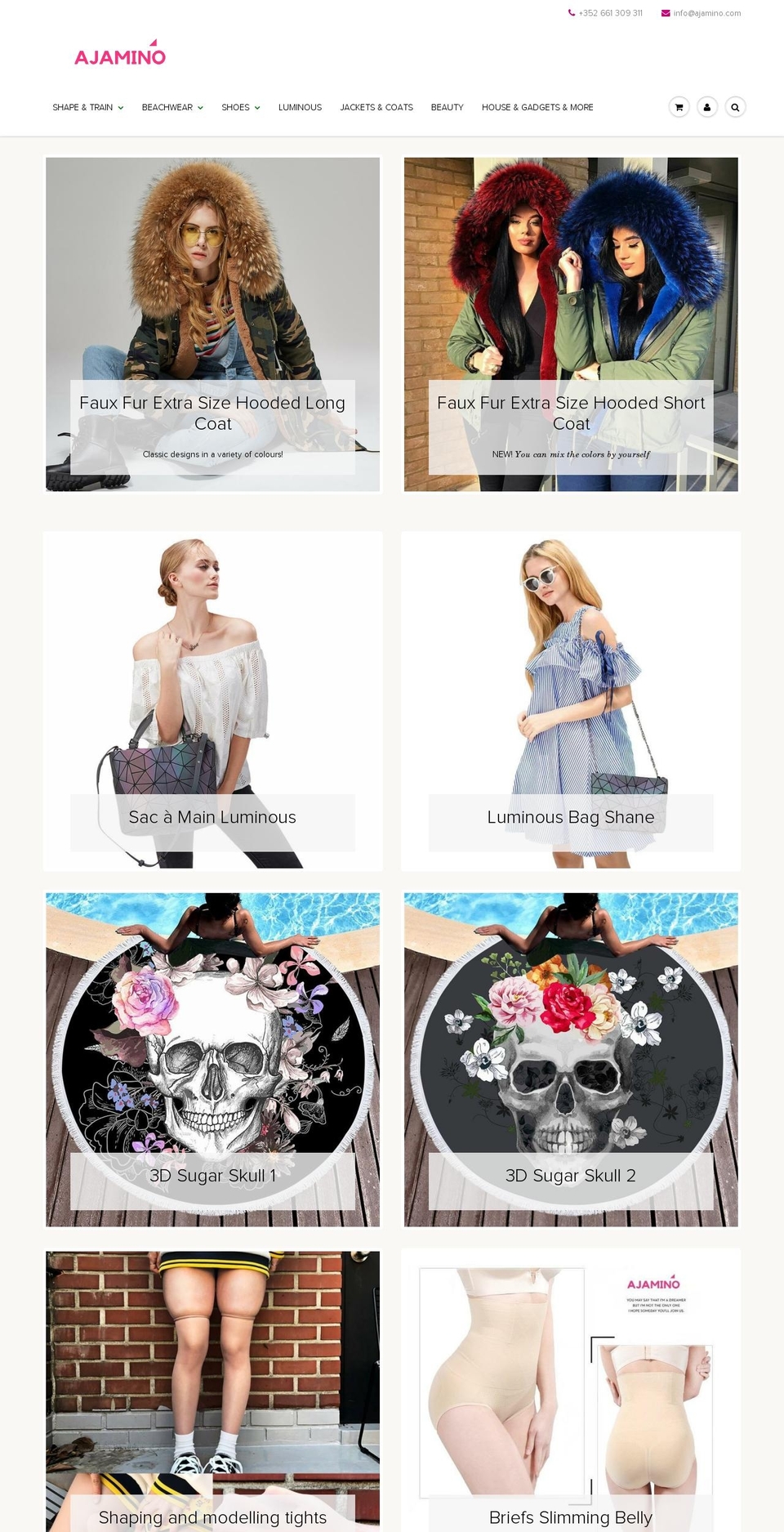 ajamino.com shopify website screenshot