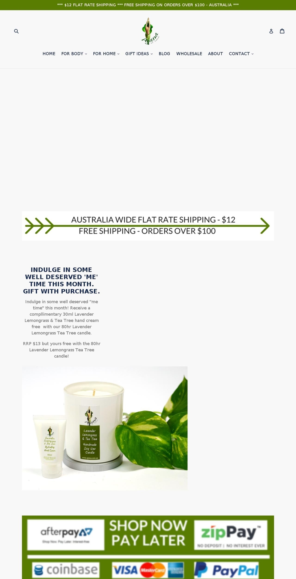 ajana.com.au shopify website screenshot