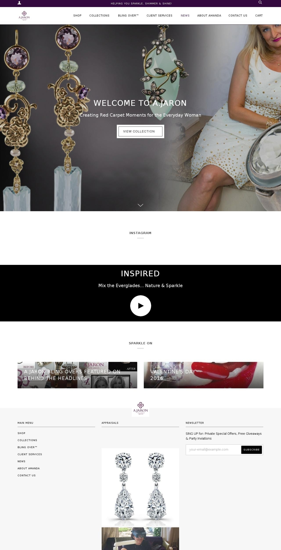 ajaron.com shopify website screenshot