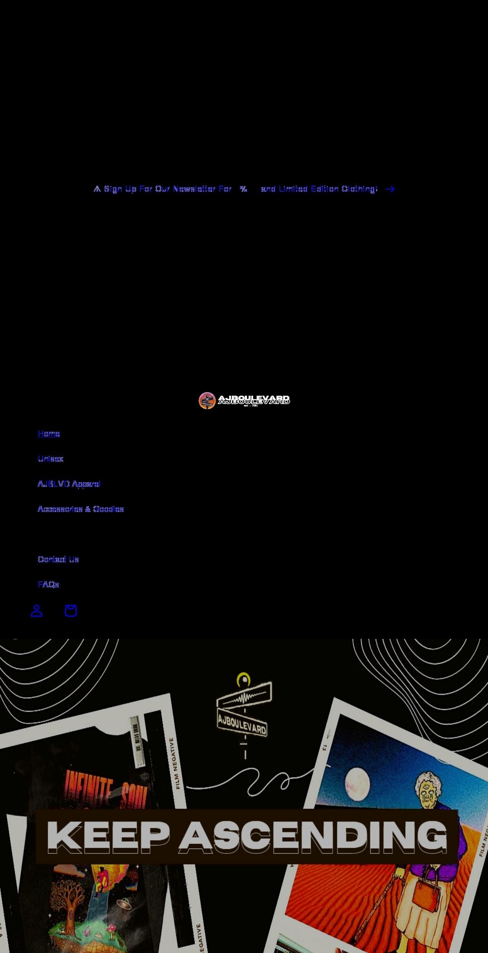 ajboulevard.com shopify website screenshot