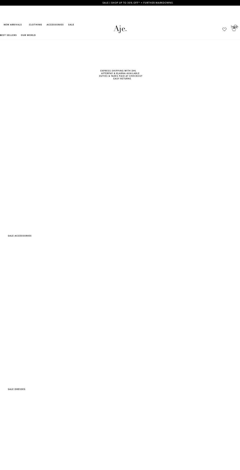 ajeworld.com shopify website screenshot