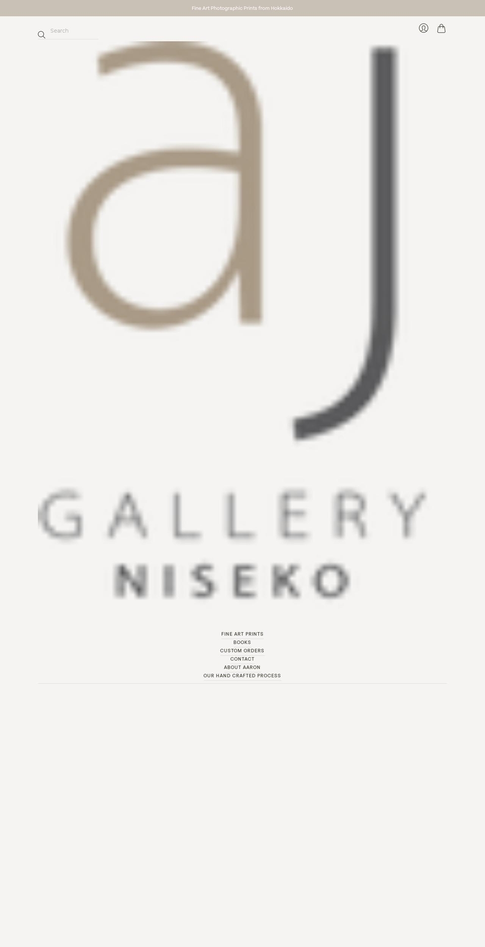 ajgalleryniseko.com shopify website screenshot