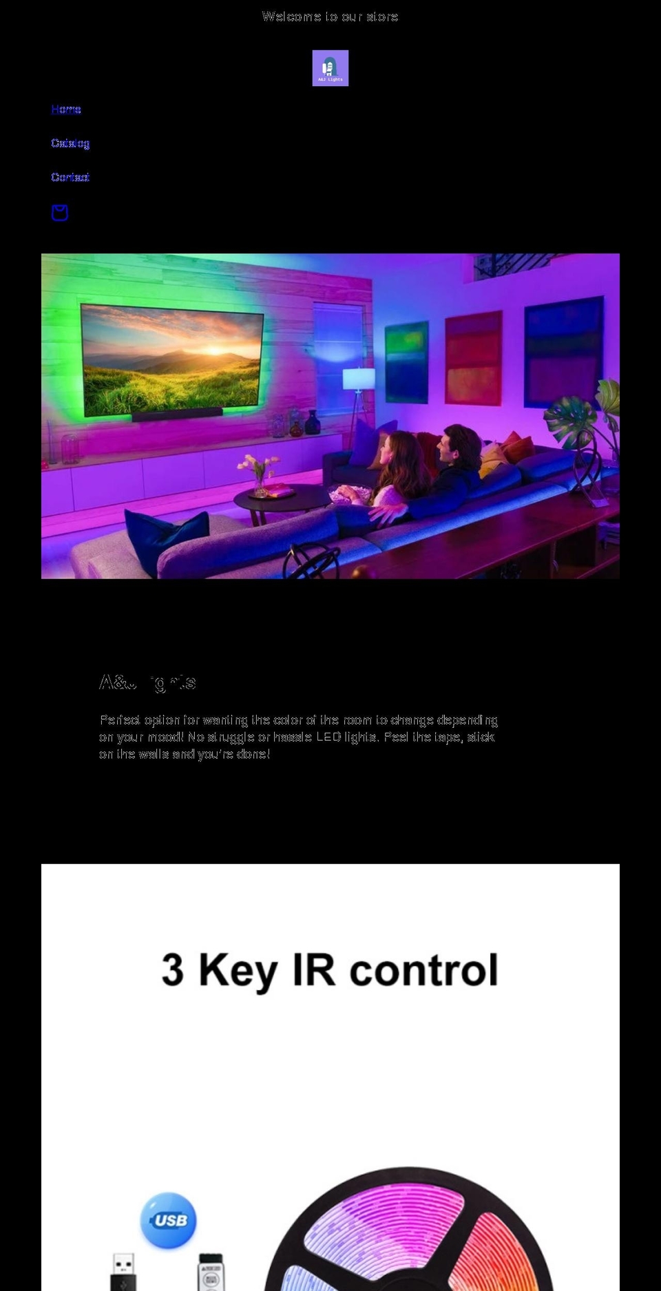 ajlights.com shopify website screenshot