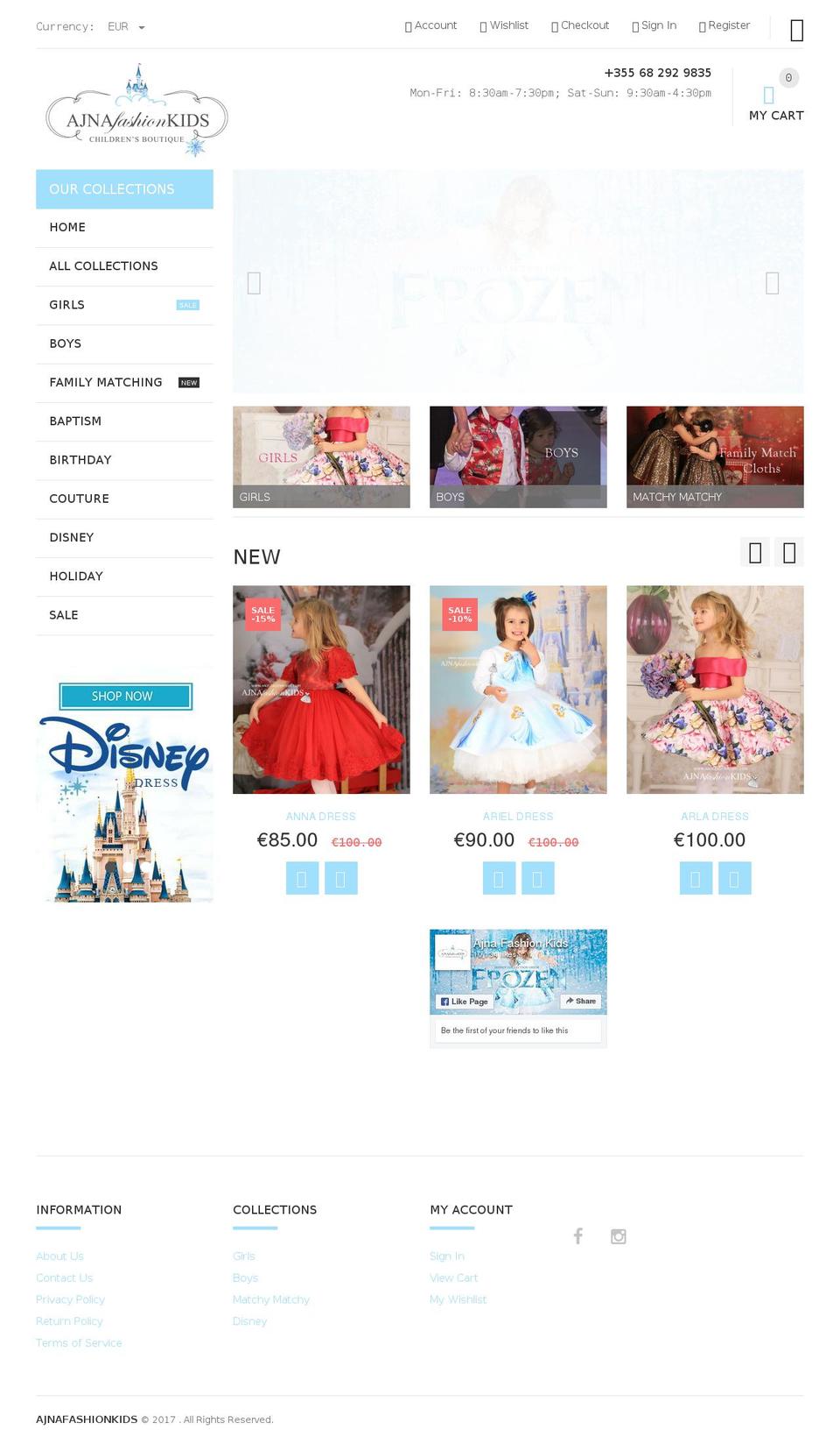 yourstore-v2-0-0 Shopify theme site example ajnafashionkids.com