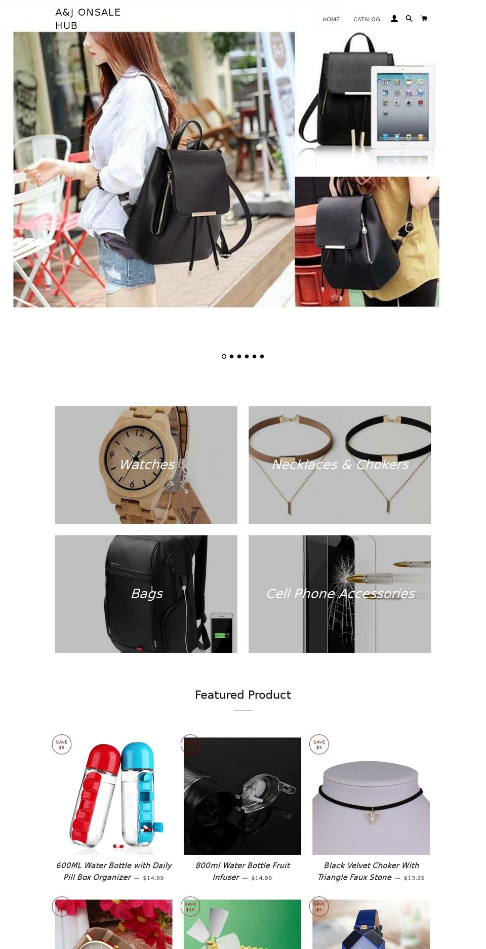 ajonsalehub.com — Shopify storefront screenshot