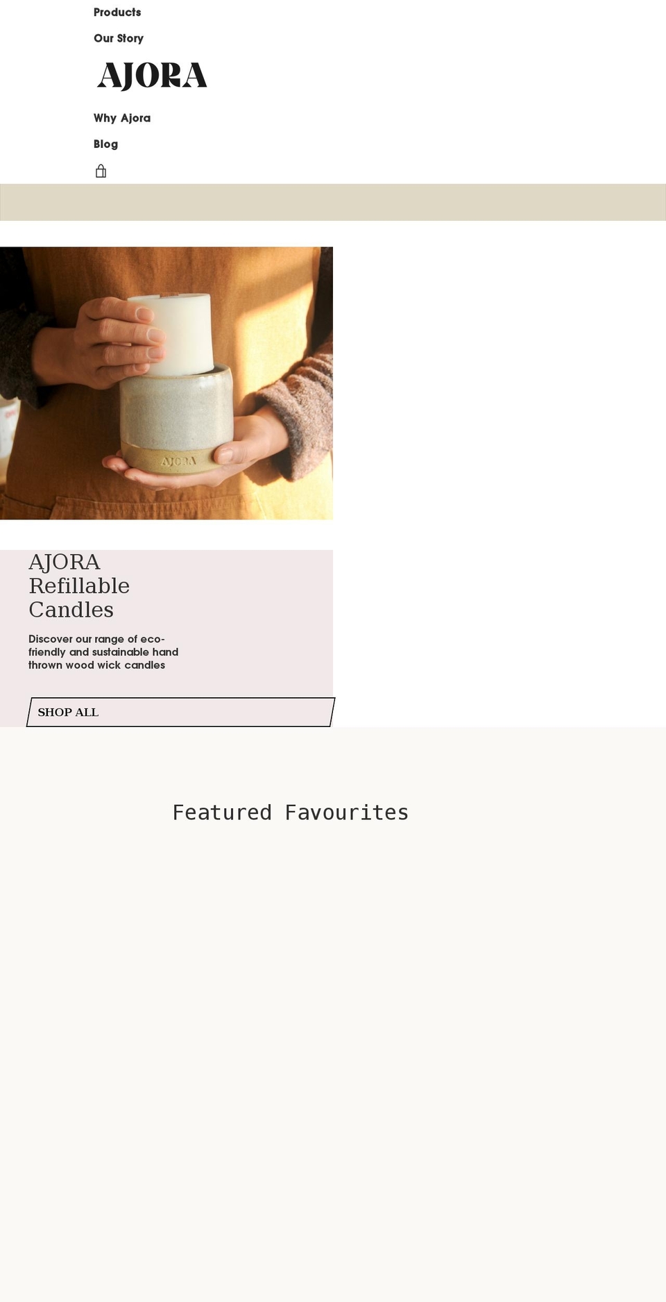 ajora-co.myshopify.com shopify website screenshot