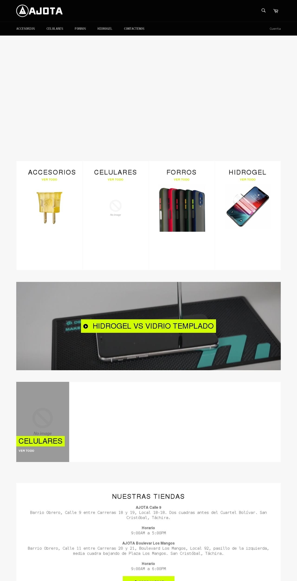 ajota.net shopify website screenshot
