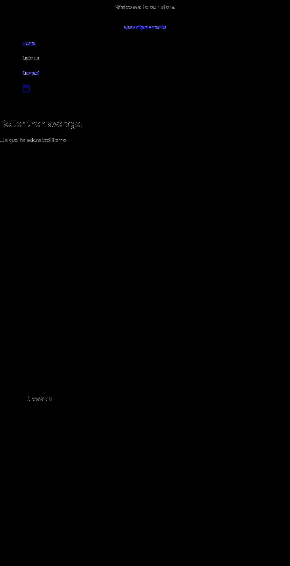 ajscraftymoments.com shopify website screenshot