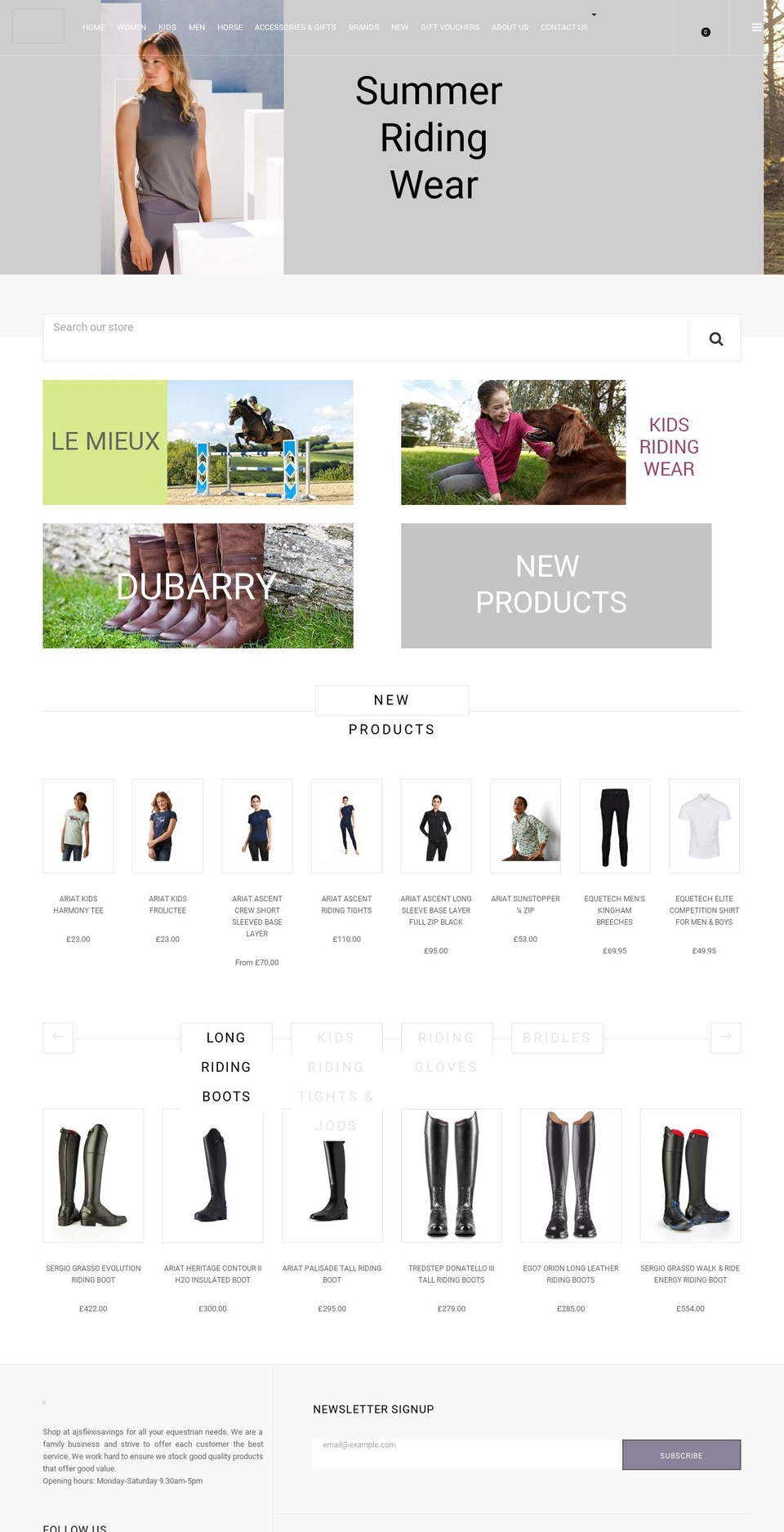Puro Shopify theme site example ajsflexisavings.com